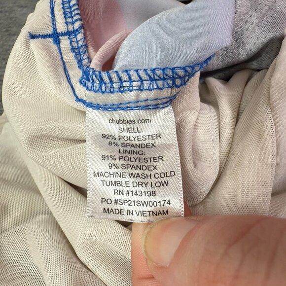 Chubbies Athletic Shorts Men S Blue Orange White Liner 7" Performance Stretch - Picture 8 of 16